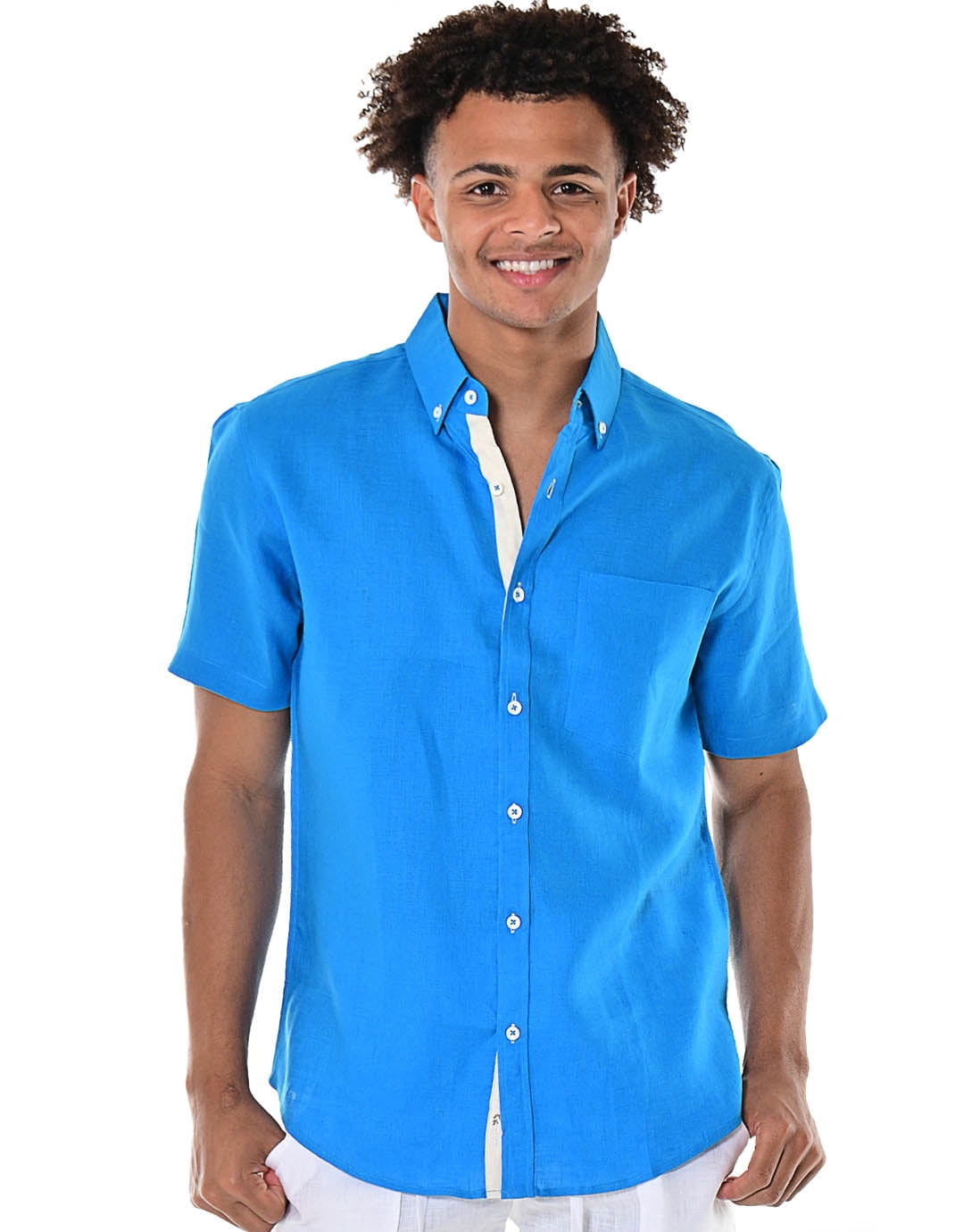 【2plan】Borti two pocket short sleeve shirt Mens Two Pocket Button Front Short Sleeve Shirt - Walmart.com
