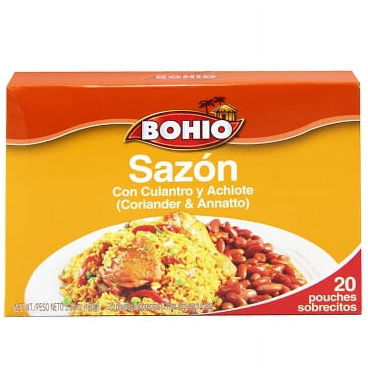 Bohio Sazon Con Culantro Y Achiote, Calorie Free Fat Free Carb Free, 20 Pouches 3.53oz Box