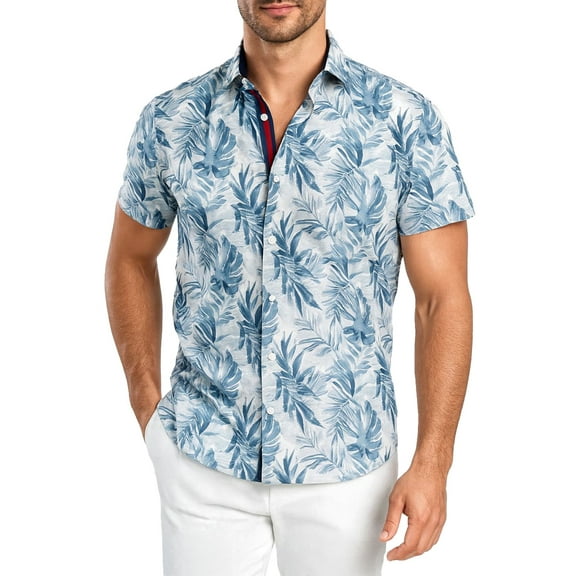 Bohio Tropical Floral S/S Button Shirt Poly/Cotton (Men)
