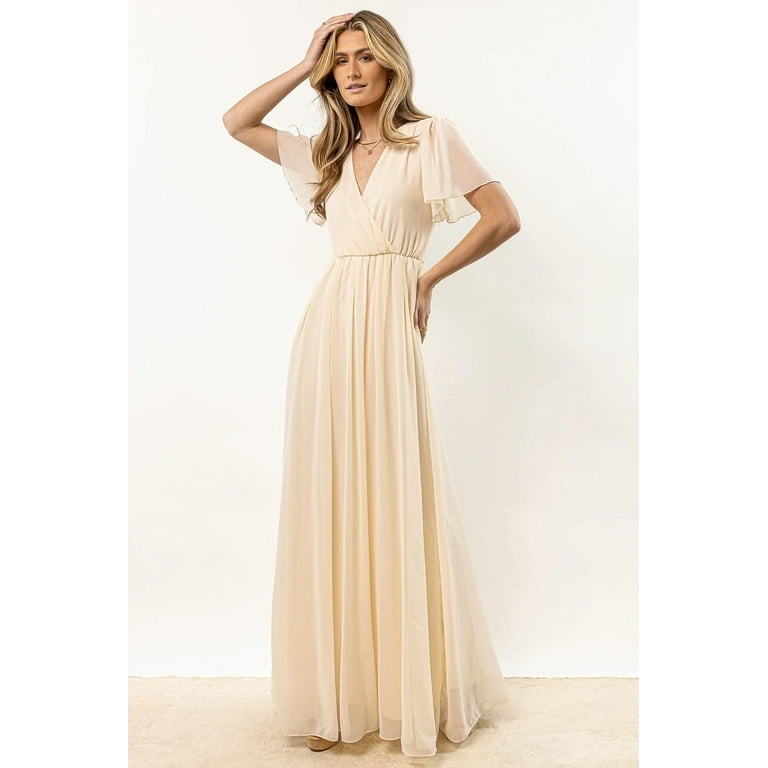 Bohme Women s Willa Ruffle Dress in Peach L Walmart