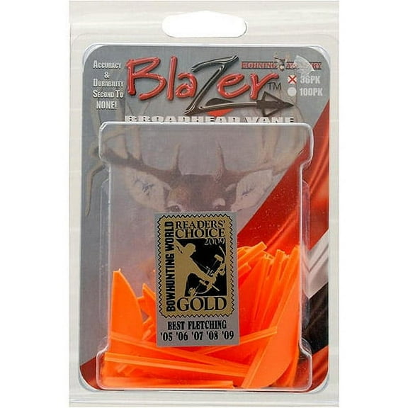 Bohning Blazer Vanes 2 Solid Neon Orange 36pk
