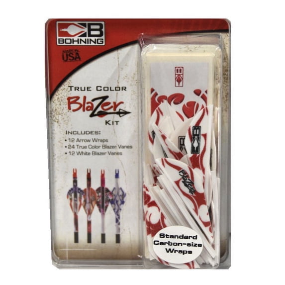 Bohning True Color Blazer Kit Wraps/Vane Red Flame