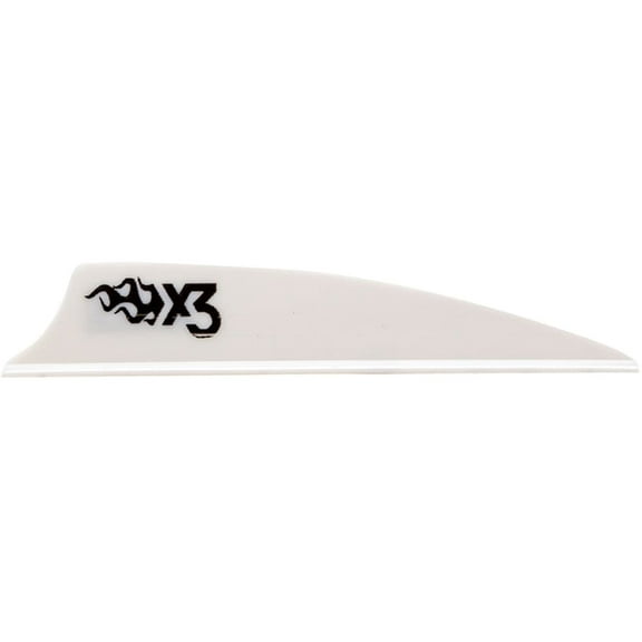 Bohning X3 Vane Arrow Fletching 3" White 100PK