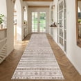 thumbnail image 1 of Boho 2'x10' Washable Hallways Rug, 2x10FT Runner Rug with Rubber Backed, Vintage Runners for Laundry Non Slip Carpet Khaki Lightweight Door Mat Indoor Entrance, 1 of 7