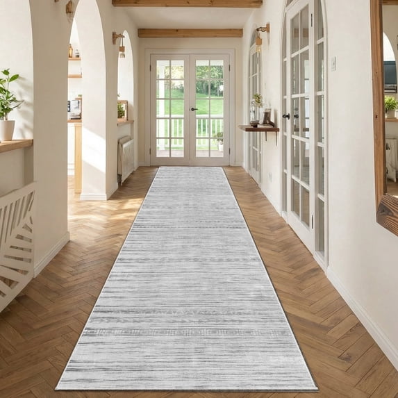Boho 2'x10' Washable Hallways Rug, 2x10FT Runner Rug with Rubber Backed, Vintage Runners for Laundry Non Slip Carpet Khaki Lightweight Door Mat Indoor Entrance