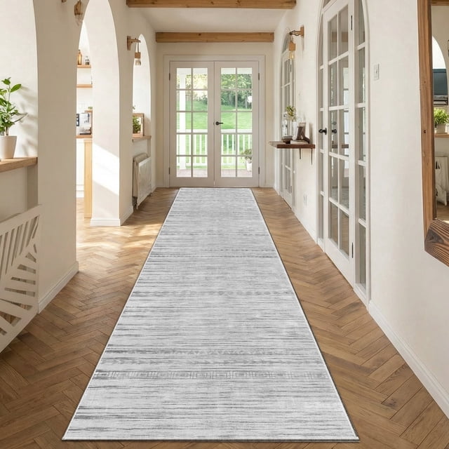 Boho 2'x10' Washable Hallways Rug, 2x10FT Runner Rug with Rubber Backed, Vintage Runners for Laundry Non Slip Carpet Khaki Lightweight Door Mat Indoor Entrance