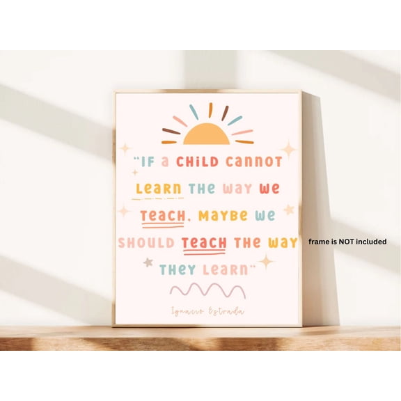 Boho ABA Therapist Wall Art Print, Unframed Paper Poster 8x10in