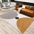 thumbnail image 1 of Boho Abstract Art Line Minimalist Area Rug Geometry Indoor Decorative Anti Slip so Machine Washable Apartment Bedroom Living Room 5x7 Carpet Non-slip Soft Home Decor Modern, 1 of 5