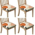 thumbnail image 1 of Boho Abstract Art Seat Covers for Dining Room Chairs Set Of 4,Stretch Printed Washable Chair Seat Cover with Elastic Ties and Button,Removable Waterproof Couch Cushion Covers, 1 of 6