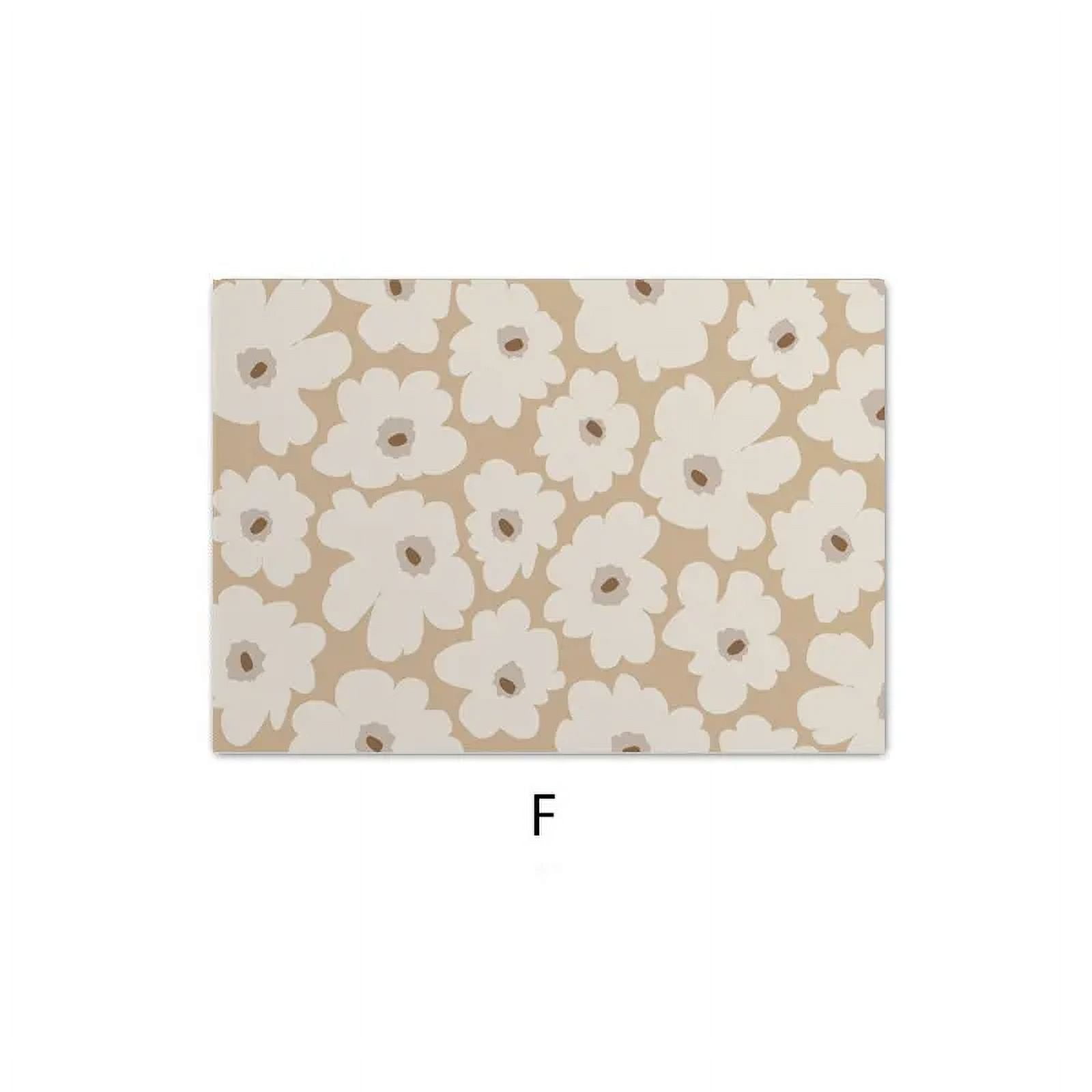 Boho Abstract Black Beige Flower Leaves Posters Bohemian Line Art