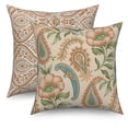 thumbnail image 1 of Boho Abstract Floral Throw Pillow Covers 18x18 Set of 2 Double-Sided Modern Decorative Cushion Covers, 1 of 5