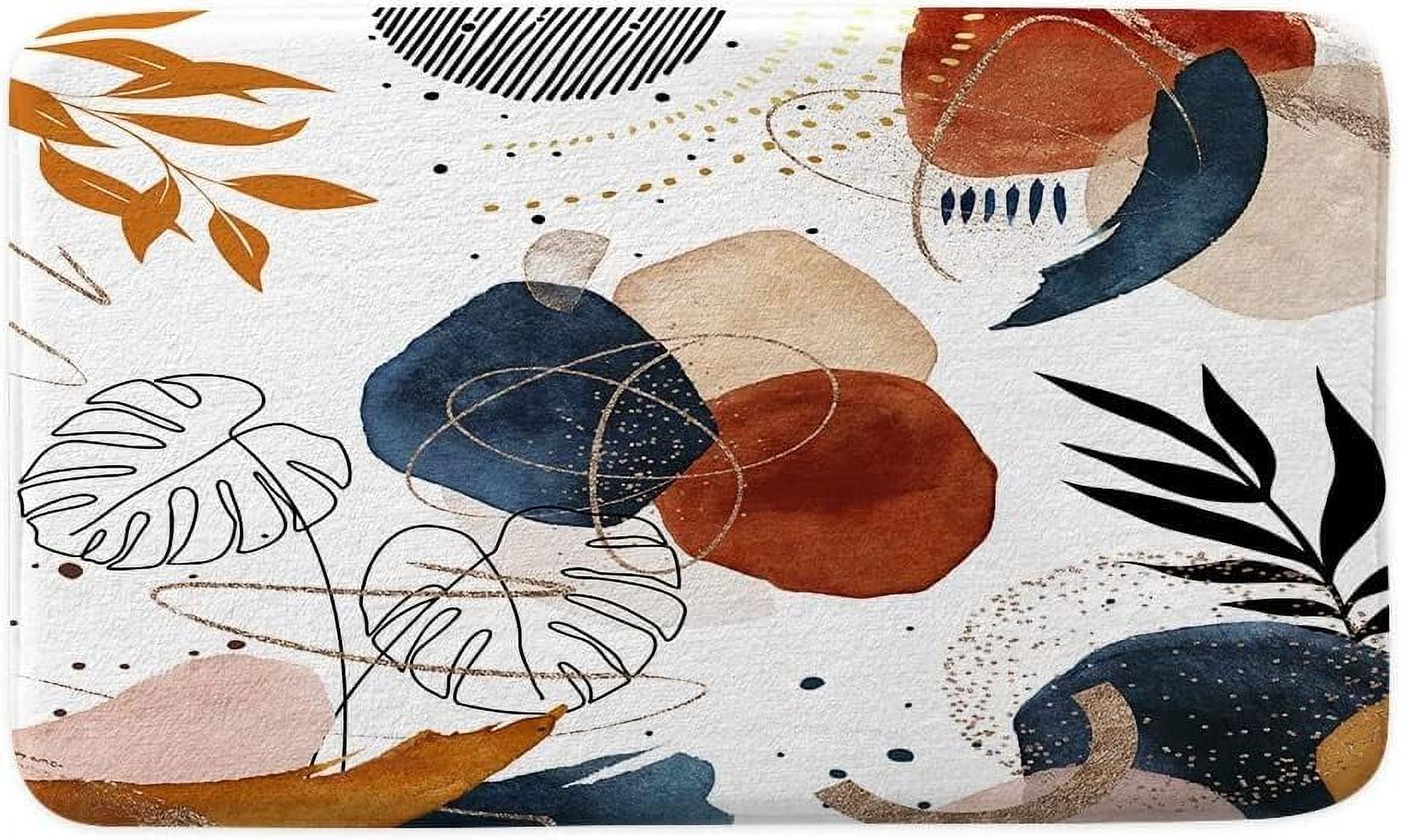 Boho Abstract Mid Century Front Door Mat Outdoor Waterproof Durable