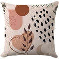 thumbnail image 1 of Boho Abstract Pillow Covers 18x18 Inch - Modern Design with Geometric Shapes and Earthy Botanical Elements, Chic Cushion Cases for Home Decor, 1 of 6