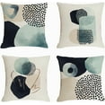 thumbnail image 1 of Boho Abstract Pillow Covers Set of 4 18x18 Inch Mid Century Modern Geometric Throw Pillow Covers for Minimalist Couch Home Decor Add a Unique Artistic Touch, 1 of 6