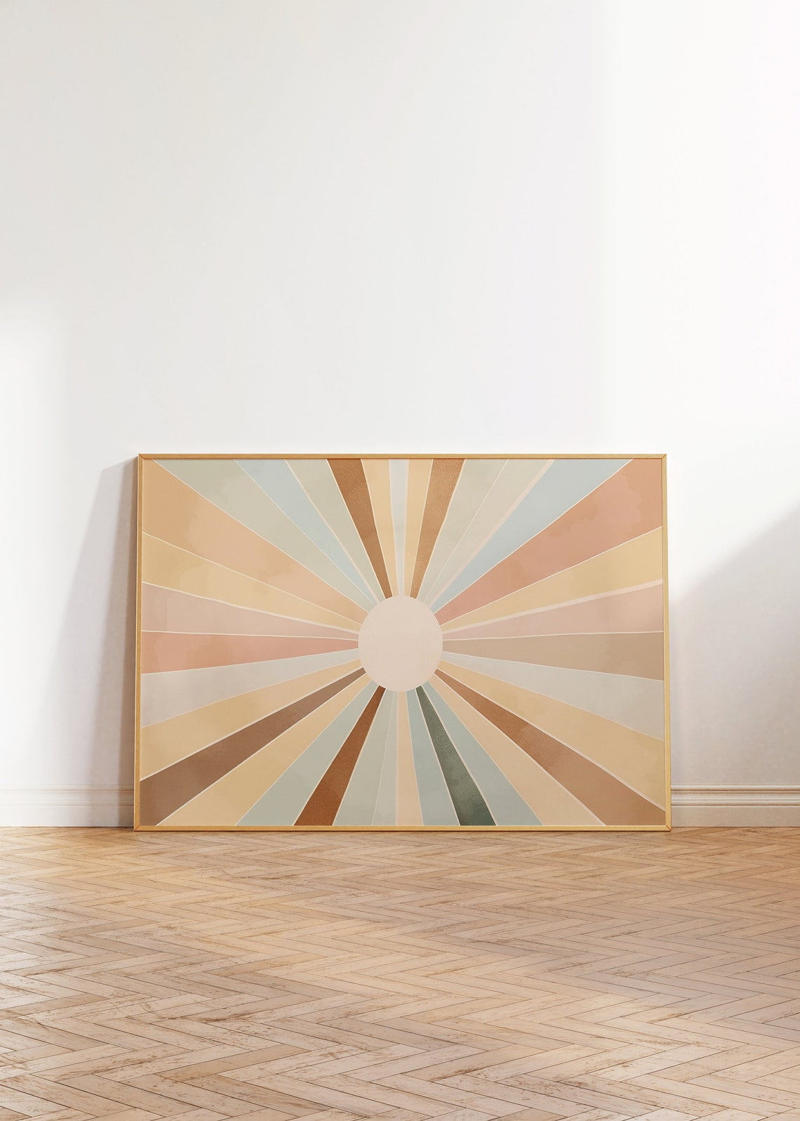 Boho Abstract Sun Art Print, Mid Century Sunlight Boho Decor, Modern ...