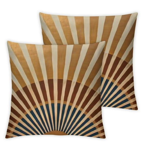 Boho Abstract Throw Pillows,Watercolor Sun Moon Throw Pillow Cover Nature Desert Landscape Modern Art Cushion Cover 18x18 Inch Set of 4, Boho Throw Pillows for Sofa Bedroom Decor