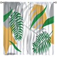 thumbnail image 1 of Boho Abstract Window Curtains Mid Century Rod Pocket Modern Leaves Curtain Drapes Geometric Curtains for Bedroom Living Room Treatment Set 2 Panels,84x84 Inches, 1 of 8