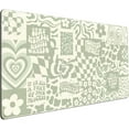 thumbnail image 1 of Boho Aesthetic Desk Mat Beige Retro Hippie Boho XXL Large Extended Gaming Green Sage Mouse Pad Women Gamer Girl Work Office Computer Deskmat Mousepad Laptop Keyboard Mat Desk Pad 31.5x15.75 in, 1 of 6