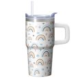 thumbnail image 1 of Boho Aesthetic Double Wall Mug 20oz with Lid & Straw - Stainless Steel Vacuum Insulated Travel Tumbler, Leakproof Thermal Coffee Cup, 1 of 5