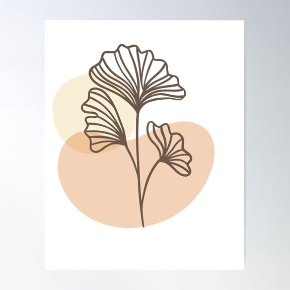 Boho Aesthetic Flowers Shirt, Floral Boho Flowers Aesthetic Poster Wall Art, Modern Wall Decor For Living Room Bedroom, 8x12 UNFRAMED