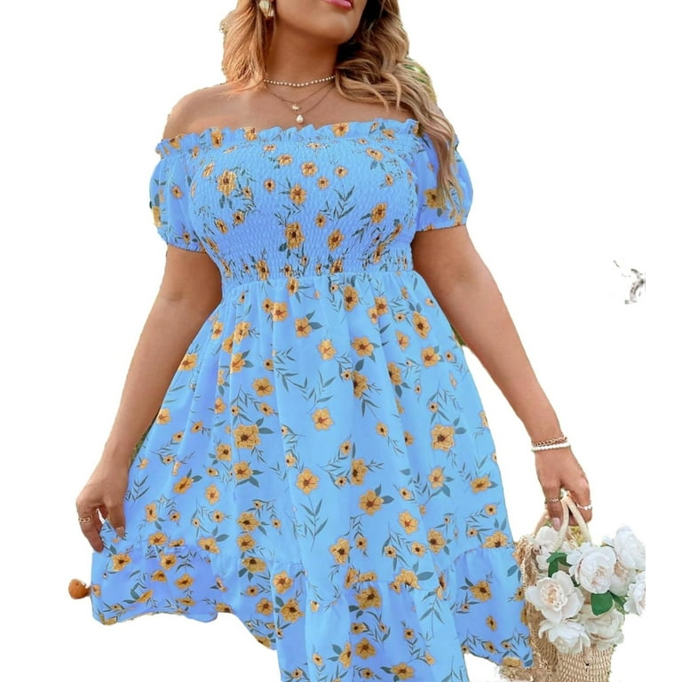 Baby blue dress size 16 discount