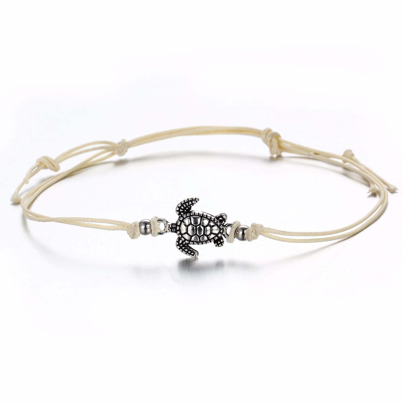 Blue Anklet String Boho Anklets Bracelets Blue Turtle Anklet String Bracelet Summer Beach ...
