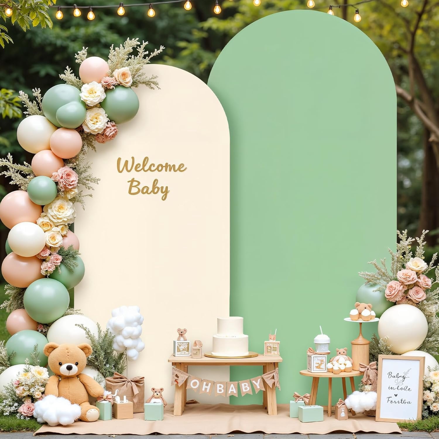 Boho Arch Backdrop Cover Set of 2 - 7.2FT & 6FT Wedding Arch Covers ...