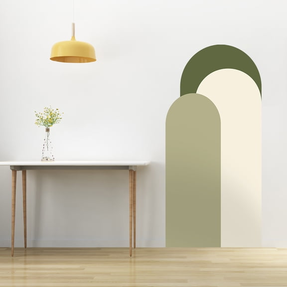 Boho Arch Wall Decal Decor, Modern Living Room Bedroom Wall Art, Removable Peel and Stick Art Murals Wall Accent for Room Bedroom Living Room Decor