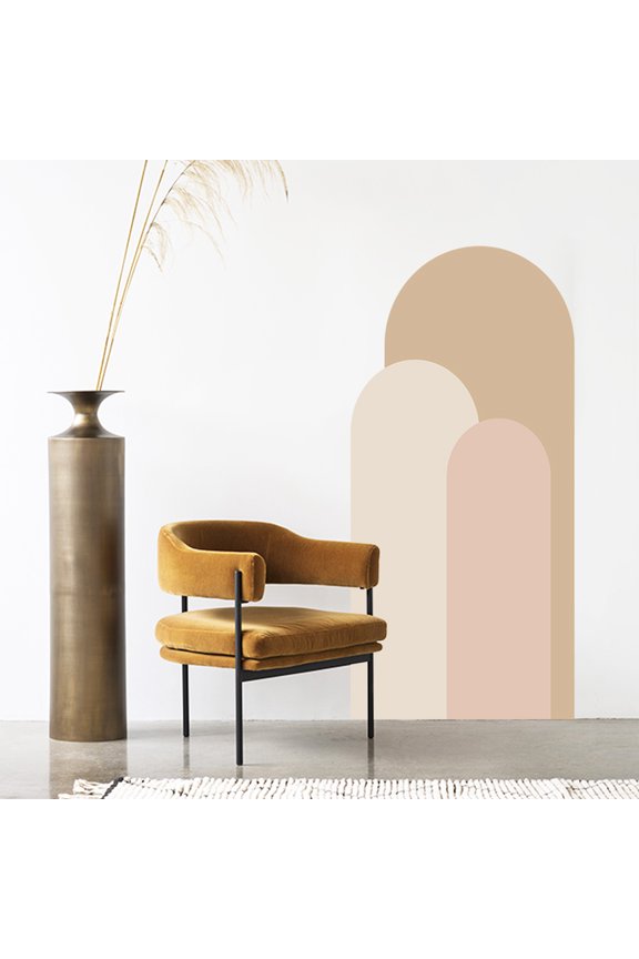 Boho Arch Wall Decal Decor, Modern Living Room Bedroom Wall Art, Removable Peel and Stick Art Murals Wall Accent for Room Bedroom Living Room Decor