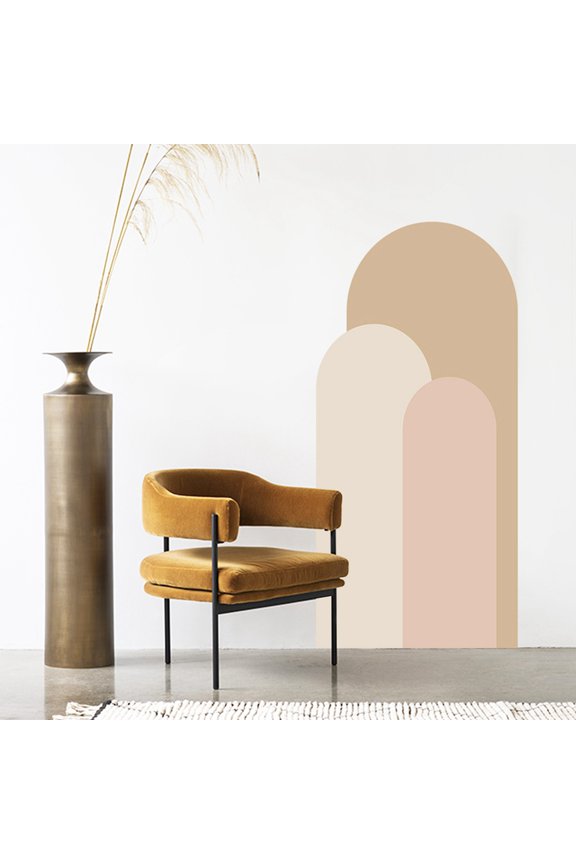 Boho Arch Wall Decal Decor, Modern Simple Style Arch Wall Sticker for Living Room Bedroom, Removable Peel and Stick Large Boho Wallpaper Wall Art Hotel Corridor Decoration