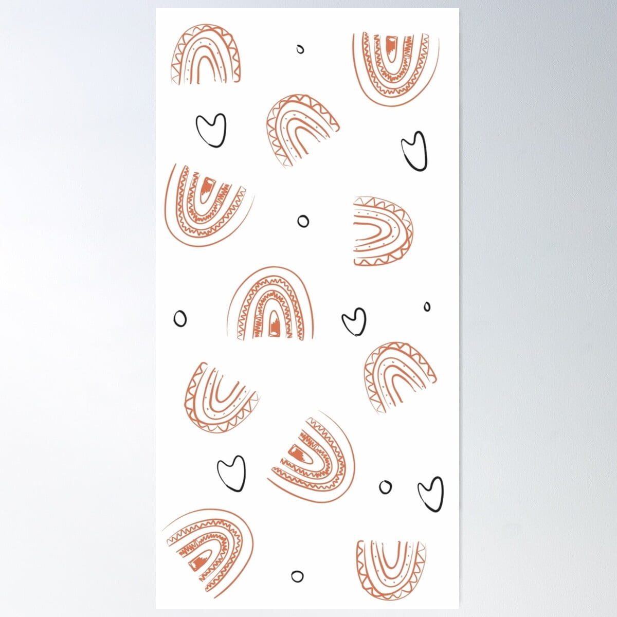 Photo inspiration: Gallery Detail: Boho Arches Earthy Minimalist Pattern Poster Wall Art Modern Wall