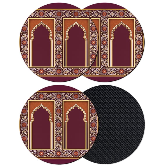 Boho Archway Coasters Set of 4, Absorbent Coasters for Drinks, Retro ...