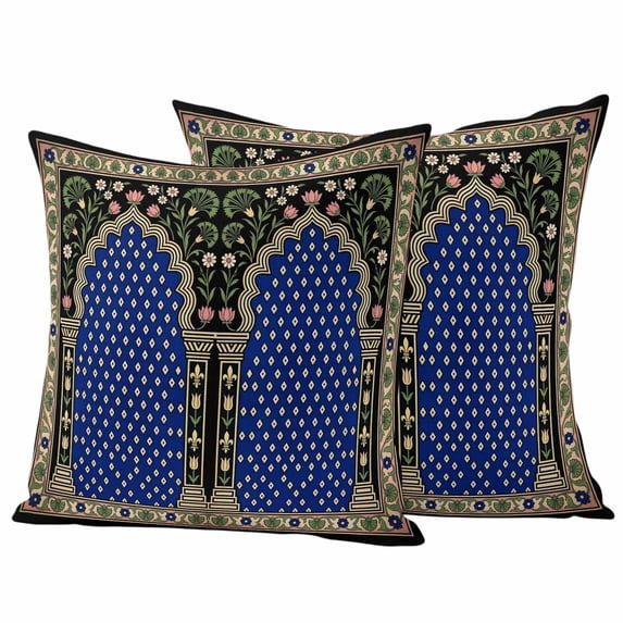 Boho Archway Outdoor Waterproof Pillow Covers, Vintage Ethnic ...