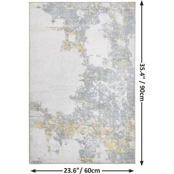 Boho Area Rug 2'' x 3'' Vintage Oriental Rug Washable Non-Slip Indoor Door Mat Small Entry Throw Rugs for Bedroom Kitchen Entryway Floor Decoration Carpet Terracotta