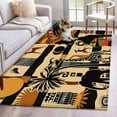 thumbnail image 1 of Boho Area Rug 3x5 Washable Rug Non Slip Ethnic Nation Black Women Animals Palm Tree Large Area Rug Indoor Floor Carpet for Entryway Bedroom Kitchen Living Room Home Office Dining Room Nursery, 1 of 8