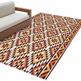 thumbnail image 1 of Boho Area Rug 4x6 Washable Rug Non Slip Abstract Geometric Ethnic Bohemia Textured Large Area Rug Indoor Floor Carpet for Entryway Bedroom Kitchen Living Room Home Office Dining Room Nursery, 1 of 8