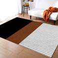 thumbnail image 1 of Boho Area Rug 5'x7' Modern Farmhouse Tribal Brown Stripes Lines Washable Area Rugs Non Shedding Floor Carpet Rubber Backing Non-Slip Indoor Mats for Living Room Bedroom Kitchen, 1 of 8