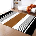 thumbnail image 1 of Boho Area Rug 5'x8' Brown and Black Striped Tribal Farmhouse Style Washable Area Rugs Non Shedding Floor Carpet Rubber Backing Non-Slip Indoor Mats for Living Room Bedroom Kitchen, 1 of 8