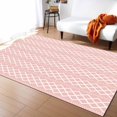 thumbnail image 1 of Boho Area Rug 5'x8' Pink Boho Abstract Art Geometric Washable Area Rugs Non Shedding Floor Carpet Rubber Backing Non-Slip Indoor Mats for Living Room Bedroom Kitchen, 1 of 8