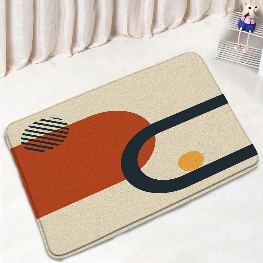 Boho Area Rug for Bedroom Living Room r Mid Century Abstract Leaf Boho ...