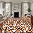 thumbnail image 1 of Boho Area Rugs 5'x7', Washable Small Throw Rugs for Laundry Room Playroom, Abstract Geometric Ethnic Bohemia Textured Indoor Outdoor Rug Non-Slip Low Pile Carpet Runner Reversible Floor Mats, 1 of 8