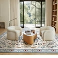 thumbnail image 1 of Boho Area Rugs, Ultra-Thin Vintage Rugs, Large Area Rug, Rugs for Living Room, Room Decor, Home Decor, Kitchen, Non-Slip Rugs, Moroccan Carpet Decoration, 6 x 9 ft, Blue, 1 Pack, 1 of 7