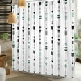 thumbnail image 1 of Boho Arrow Shower Curtain for Bathroom Fur Arrow RV Curtains Black Line Geometry Fabric Waterproof Bath Curtains Decoration for Girls with Hooks 72x84 inches, 1 of 1