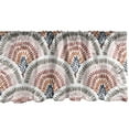 thumbnail image 1 of Boho Art Window Valance, Minimali Style Blossom Like Scales Mosaic look Ethnic Ornaments, Curtain Valance for Kitchen Bedroom with Rod Pocket, 54" X 18", Blush Rust and Army Green, by Ambesonne, 1 of 2