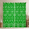 thumbnail image 1 of Boho Aztec Curtains & Drapes 38"Wx54"L Southwestern Curtains Exotic Tribal Bohemian Window Curtains Western Bedroom Decor,Moden Farmhouse Geometric Window Treatments 2 Panels Green White, 1 of 6