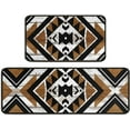thumbnail image 1 of Boho Aztec Kitchen Mats Rugs Sets of 2,Western Kitchen Farmhouse Style Mat Non-Slip Washable,Western Kitchen Decor Anti-Fatigue Floor Mat for Kitchen Sink Laundry Room,17x30+17x47Inch Black, 1 of 6