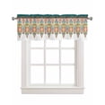 thumbnail image 1 of Boho Aztec Kitchen Valances for Windows Farmhouse Linen Window Valance Curtain for Living Room Window Treatment Bohemian Geometric Stripes Vintage Tribe Valance Rod Pocket Topper Drape, 42 x 18 Inch, 1 of 6