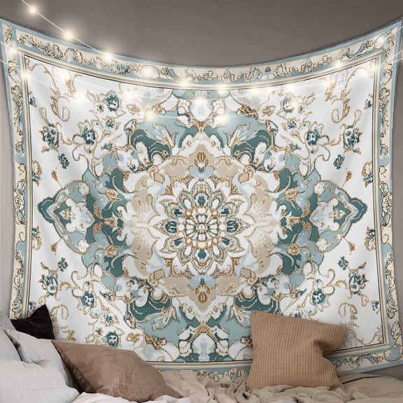 Boho Aztec Large Tapestry for Bedroom Wall Hanging Tapestry, Tribal Southwest Ethnic Abstract Pattern Ceiling Backdrop Tapestries Poster Blanket Wall Decor for Teens Room Living Room Dorm 85" x 90"