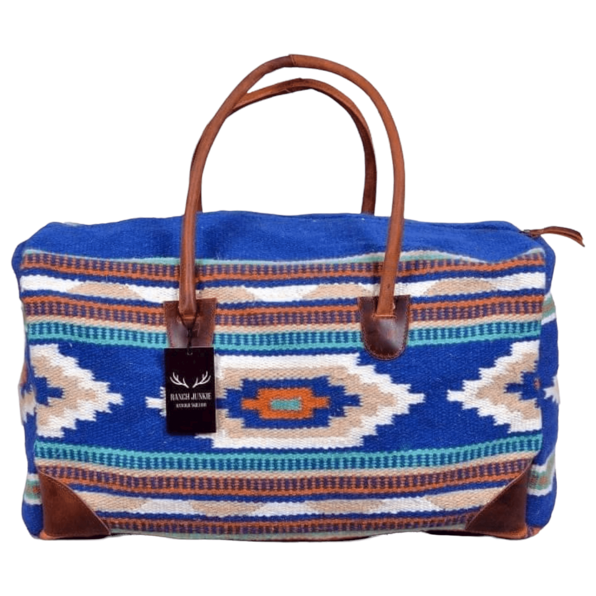 Boho Aztec Large Weekender Southwestern Duffel Bag Dakota Saddle