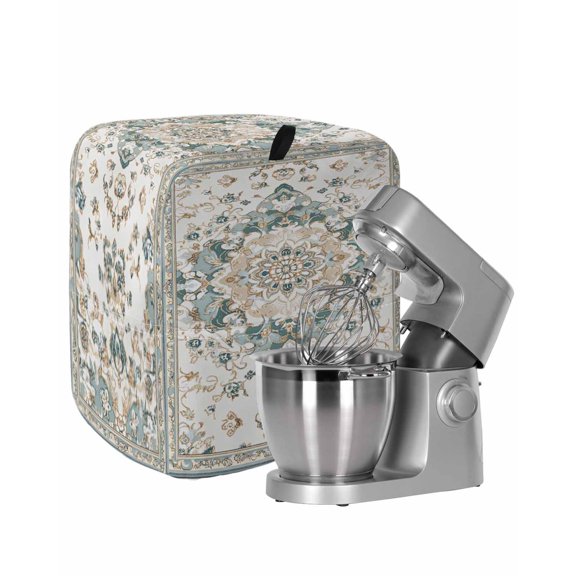 Boho Aztec Stand Mixer Dust Cover with Storage Pocket & Handles, Tribal Southwest Ethnic Abstract Pattern Fits All Tilt Head & Bowl Lift Kitchen Appliance Cover Organizer Bag Accessories, 6-8 Quart